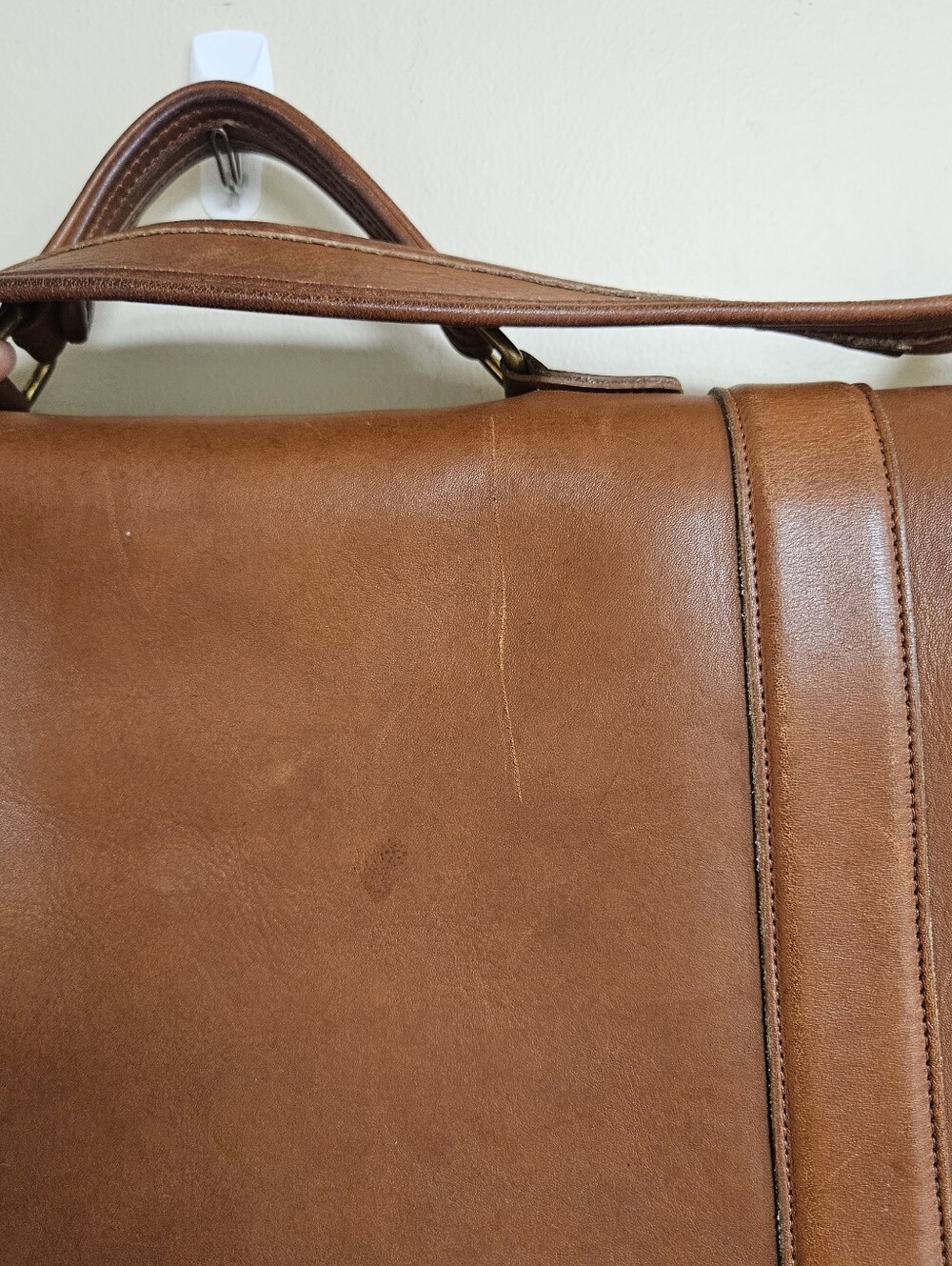 VTG COACH Bag Briefcase Business Men's Leather 5274 Essex Brief Cognac Brown - Picture 10 of 16
